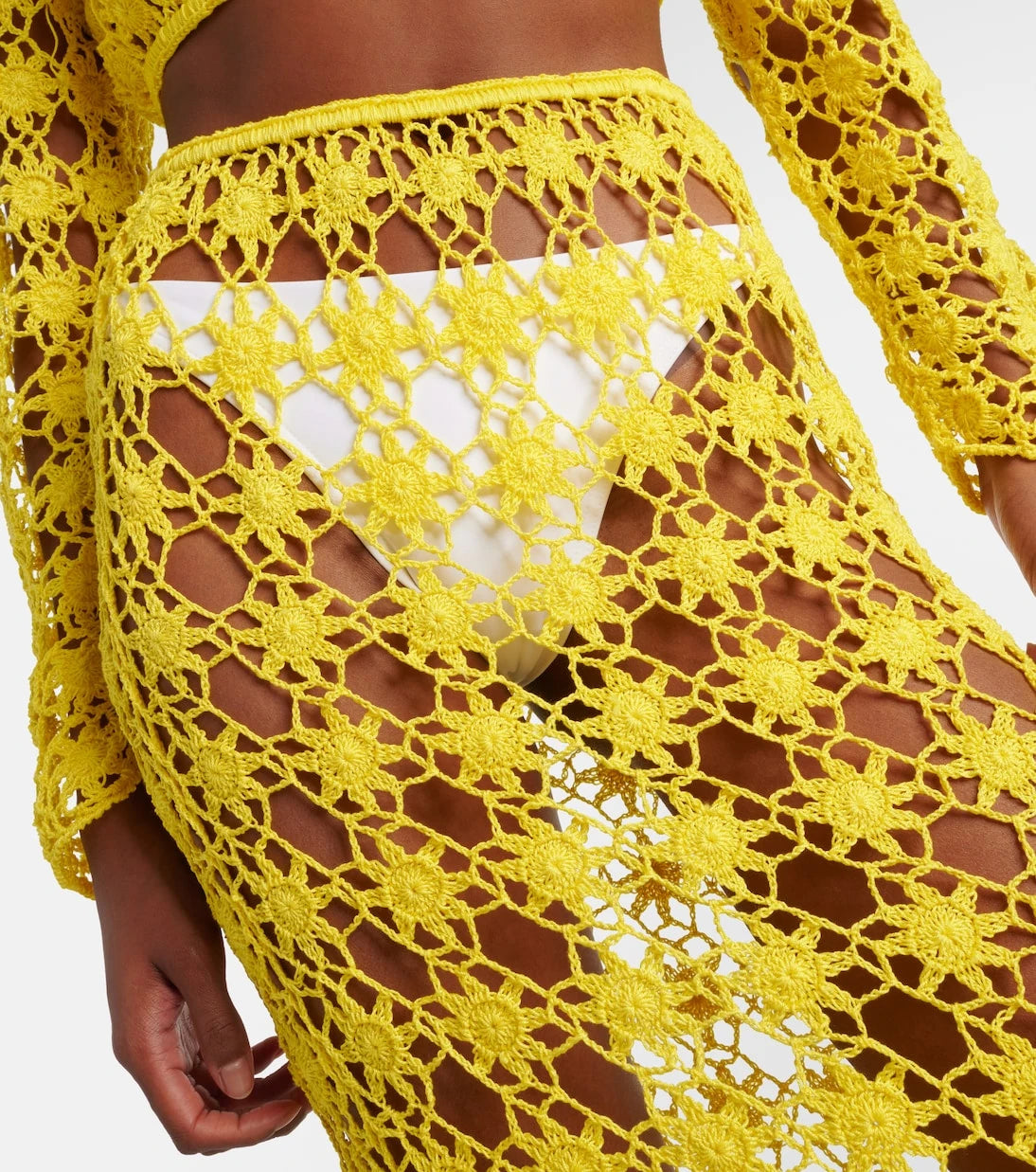 Anna Kosturova - Bella crochet cotton maxi skirt