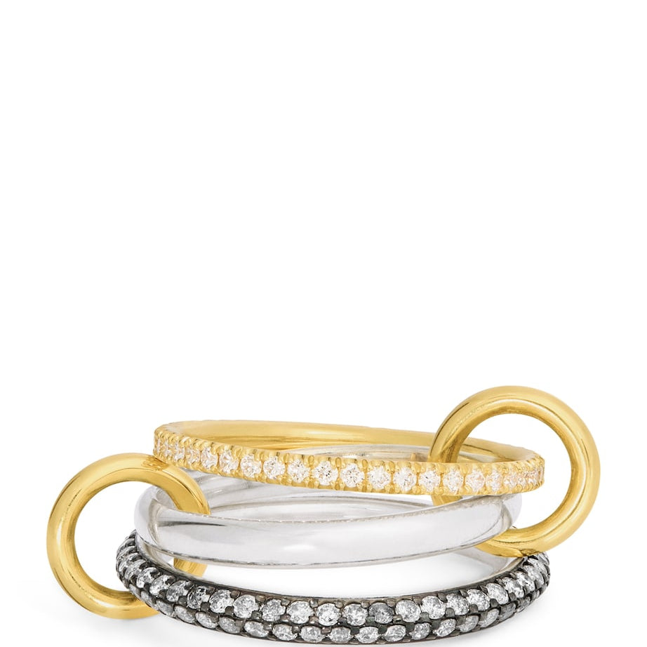 Mixed Gold and Diamond Scorpio Ring