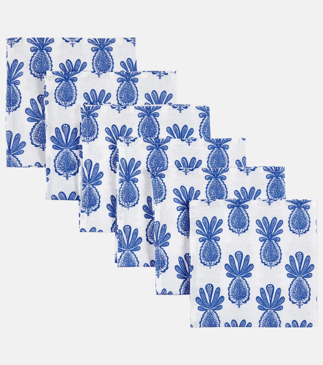 La DoubleJ - Large set of 6 printed linen napkins