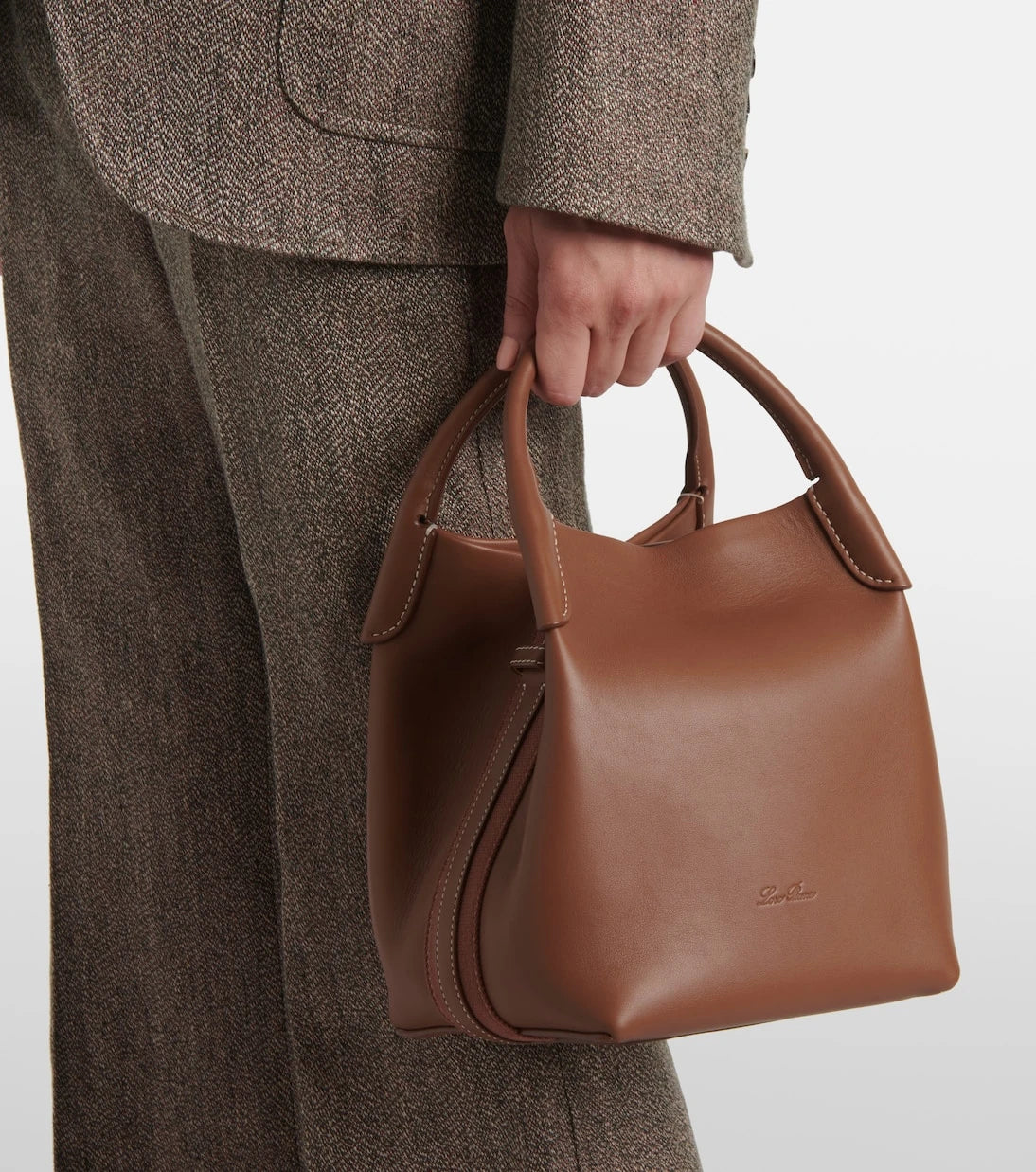 Loro Piana - Bale Small leather tote bag