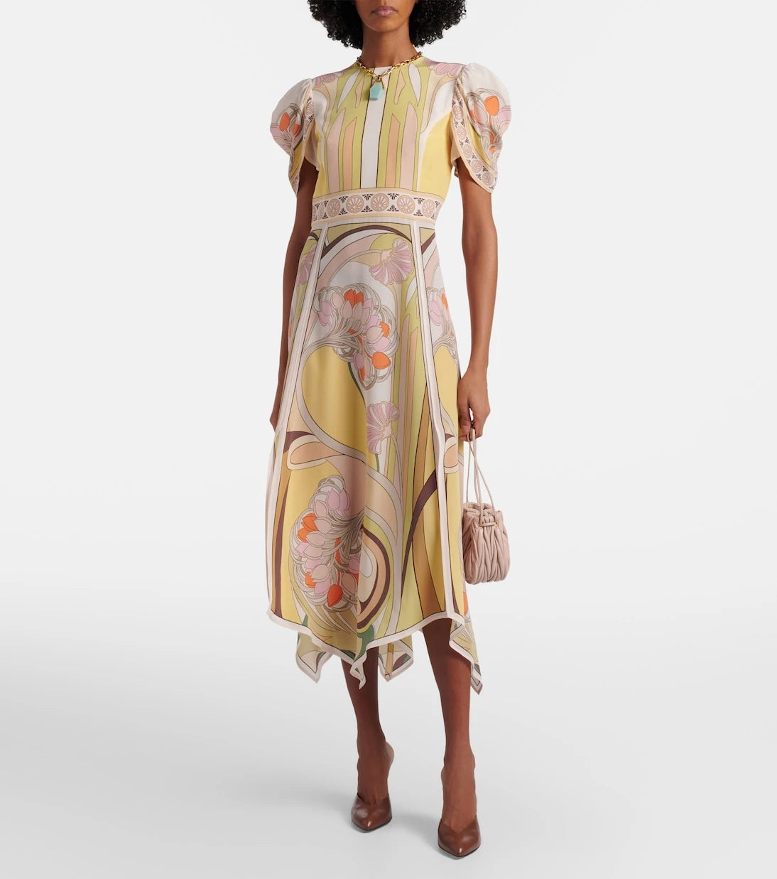 La DoubleJ - Cherie floral silk midi dress