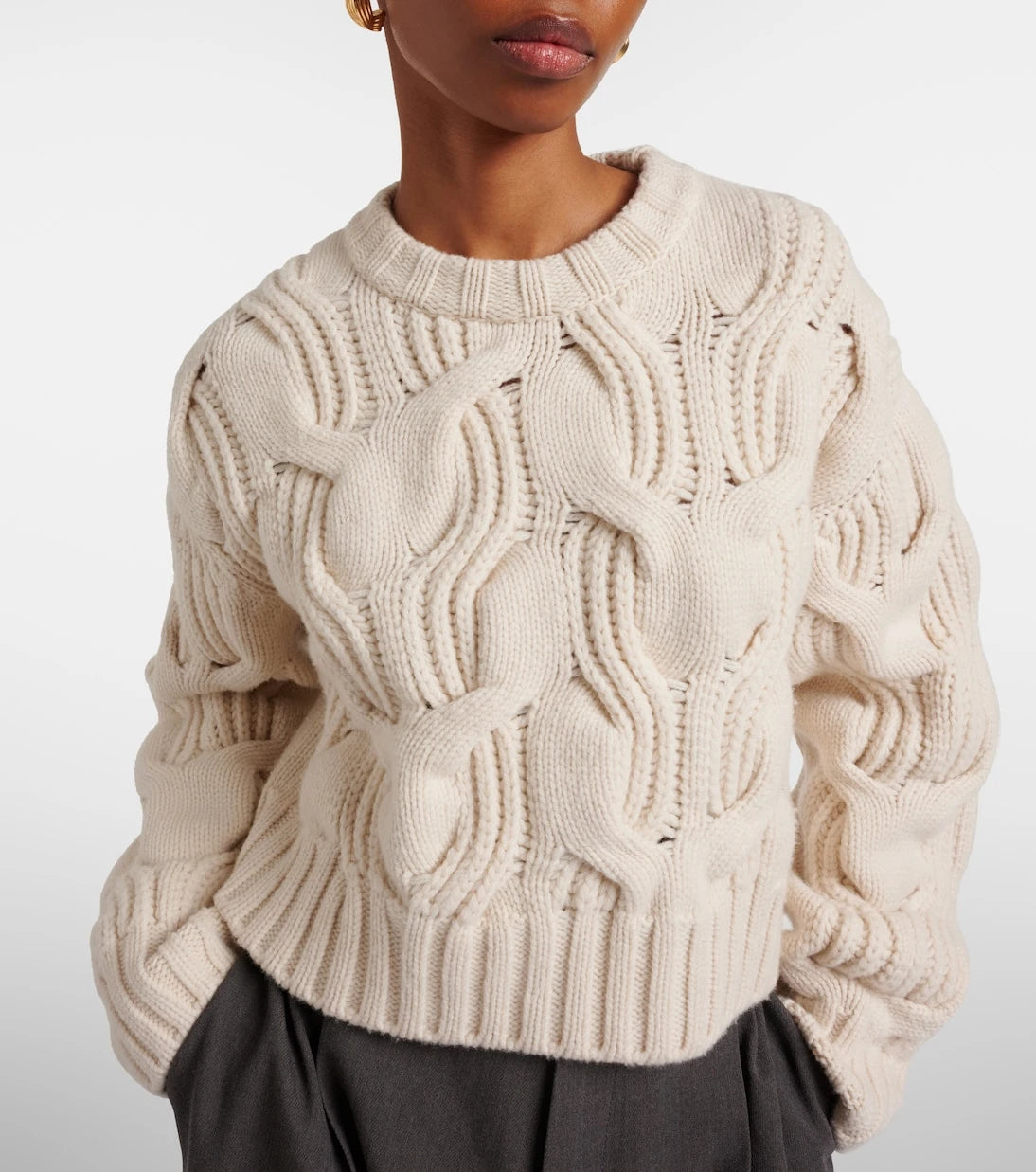 Bottega Veneta - سترة صوف كبيرة الحجم