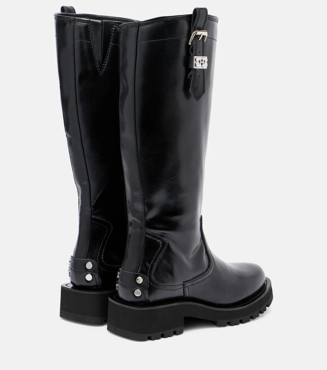 Ganni - Studs knee-high boots