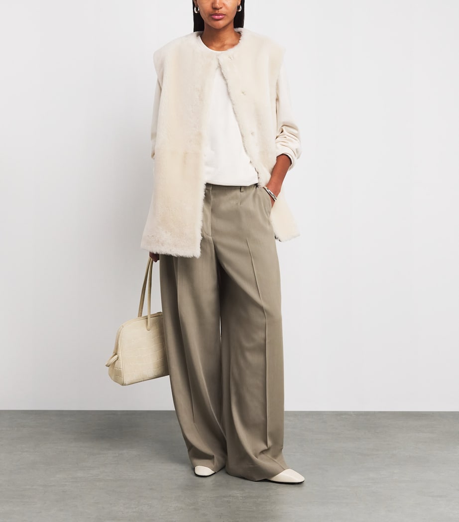Ivory Shearling Gilet