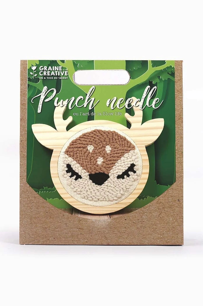 Комплект за бродиране Graine Creative Punch Needle Doe Kit