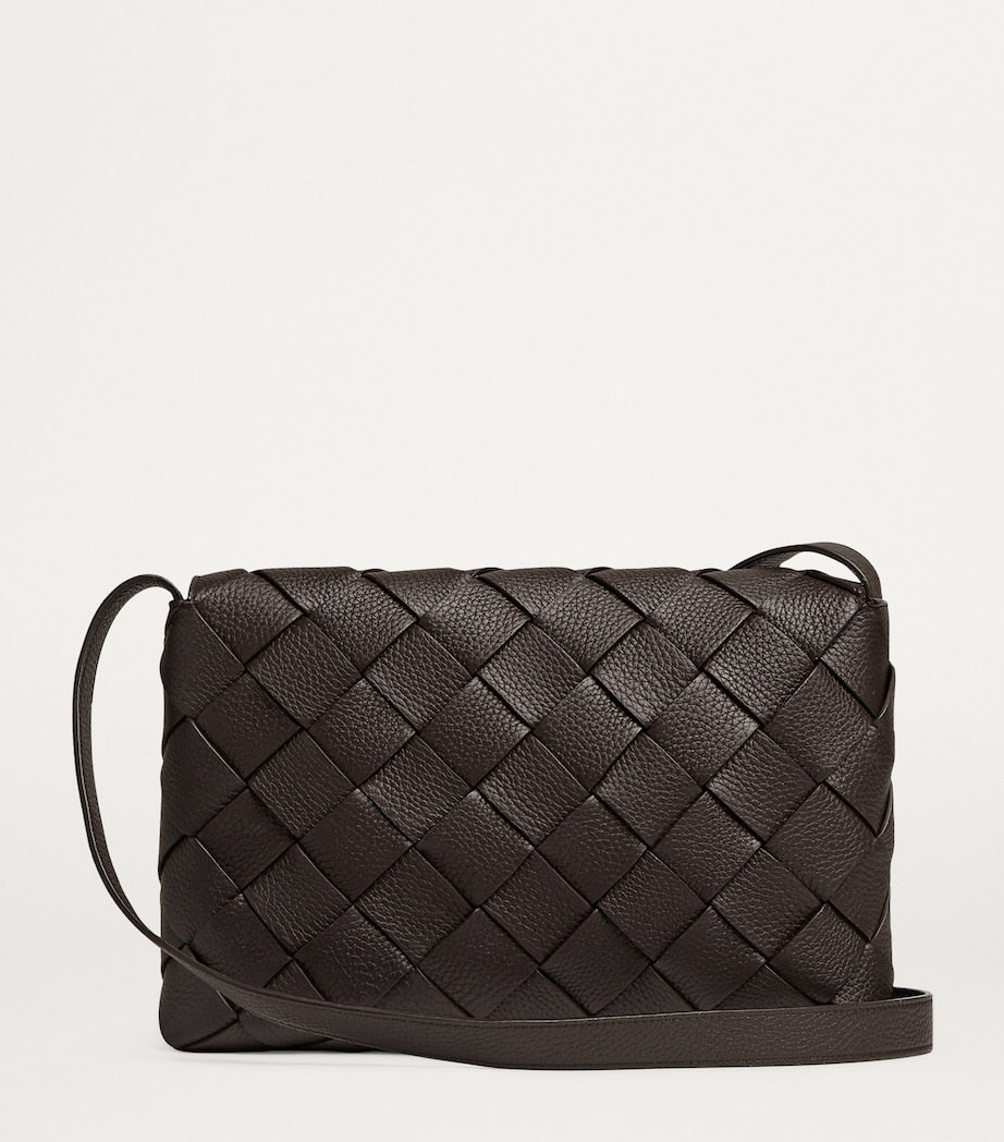 Large Leather Diago Cross-Body Bag