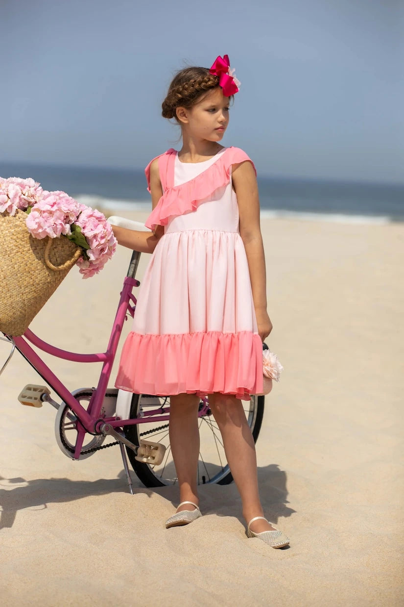 Patachou - Ruched chiffon dress