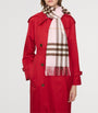 Pink Cashmere Check Scarf