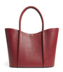 Burgundy Leather Rope Tote Bag