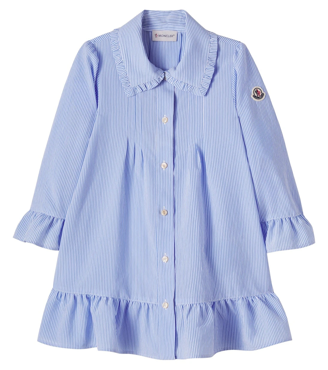 Moncler Enfant - Ruffled striped shirt dress