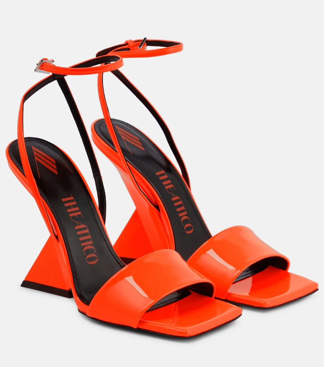 The Attico - Cheope patent leather wedge sandals