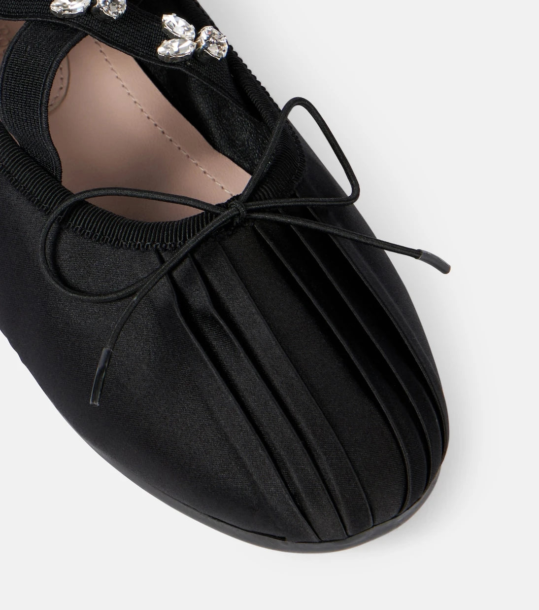 Simone Rocha - Embellished satin ballet flats