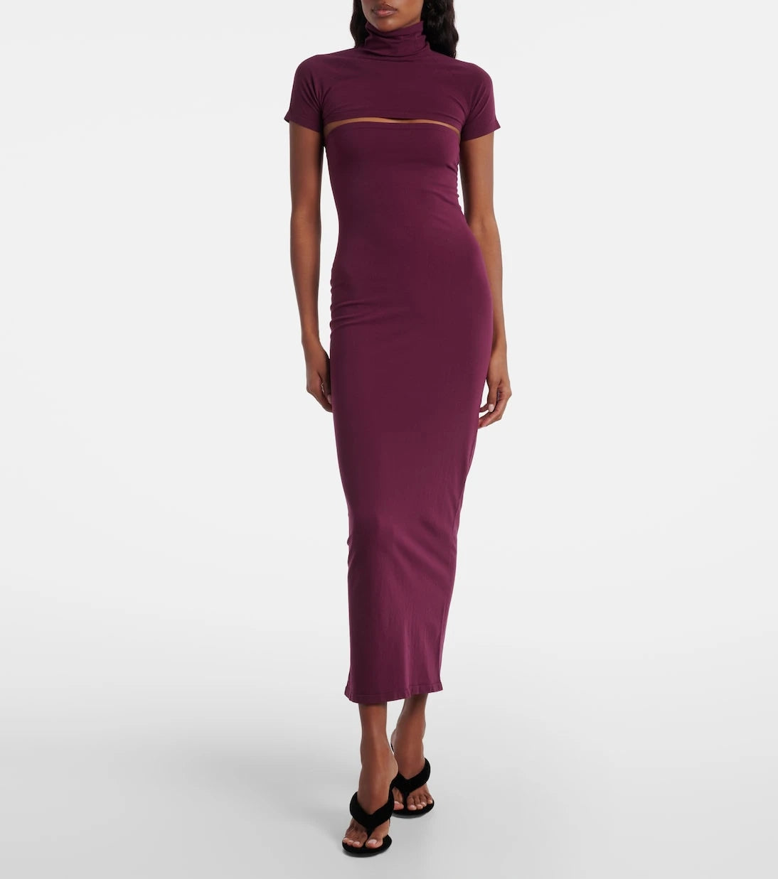 Alaïa - Second-Skin jersey midi dress