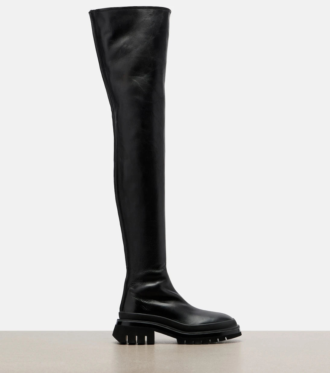Khaite - Fallon leather over-the-knee boots