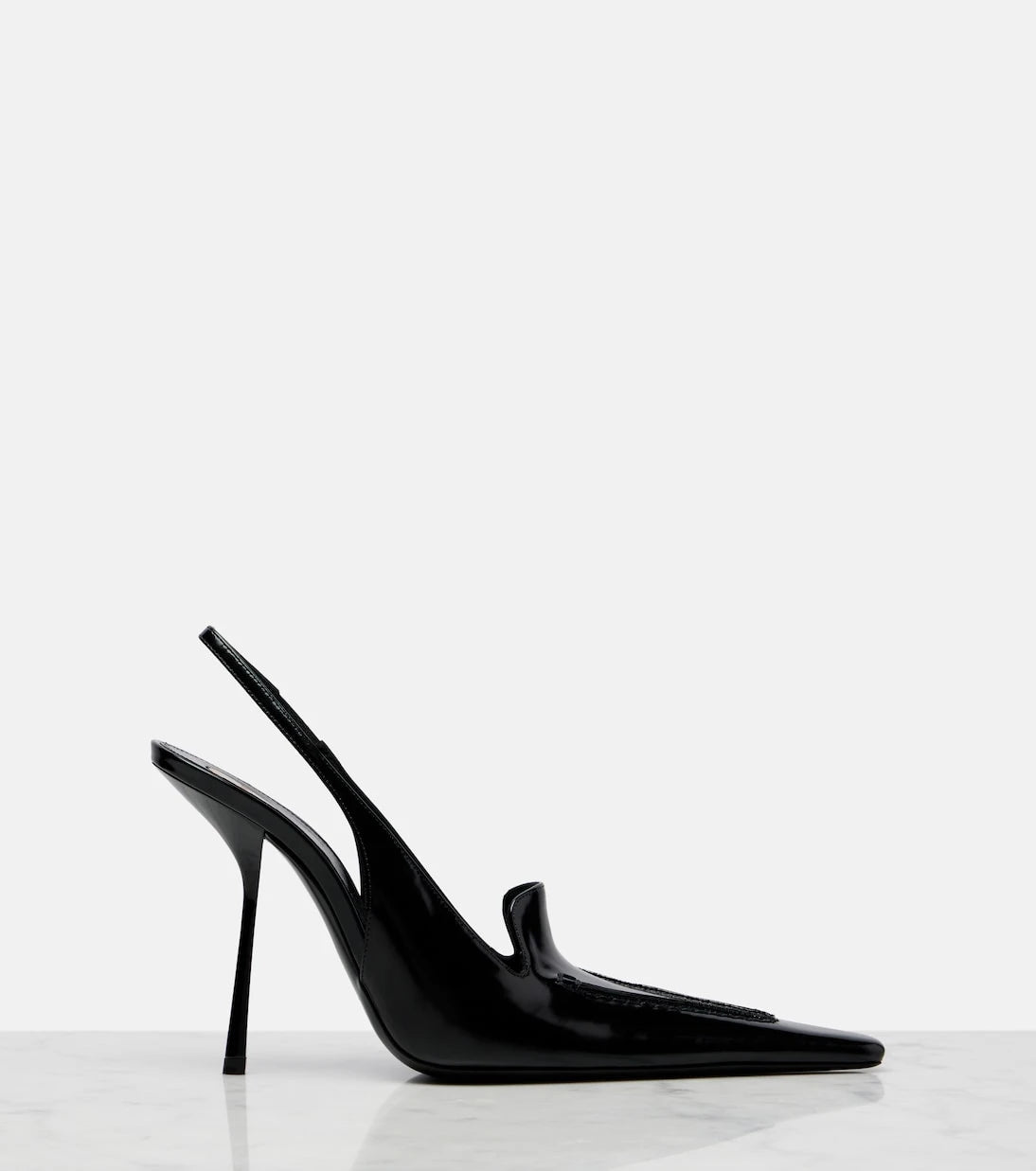 Saint Laurent - Voltaire patent leather slingback pumps