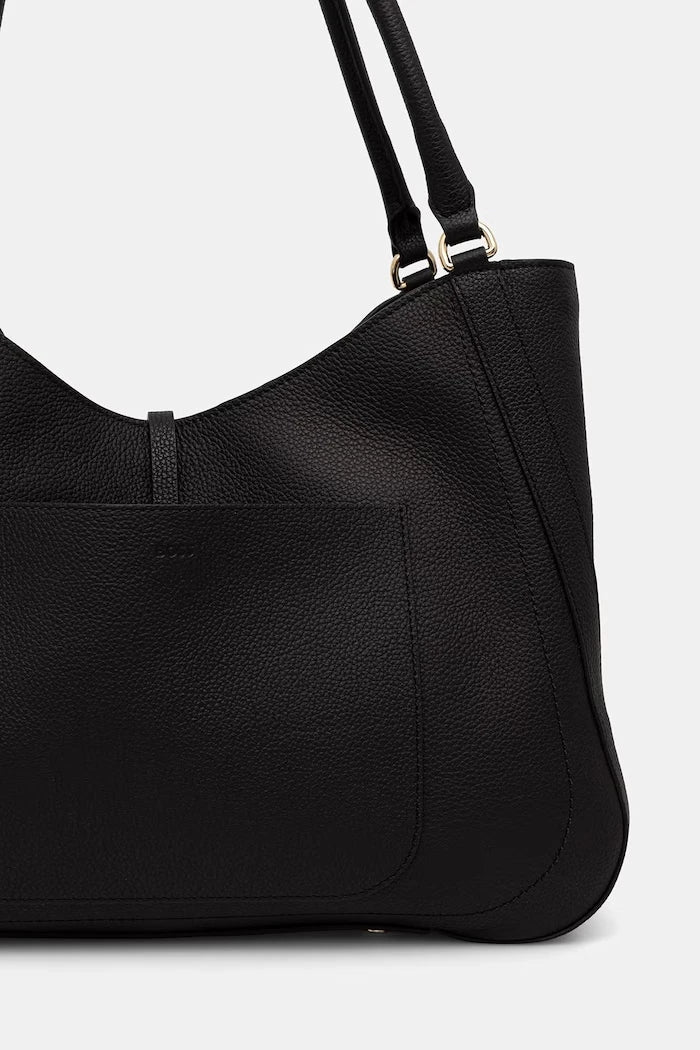 BOSS чанта дамска от кожа REAH MEDIUM TOTE