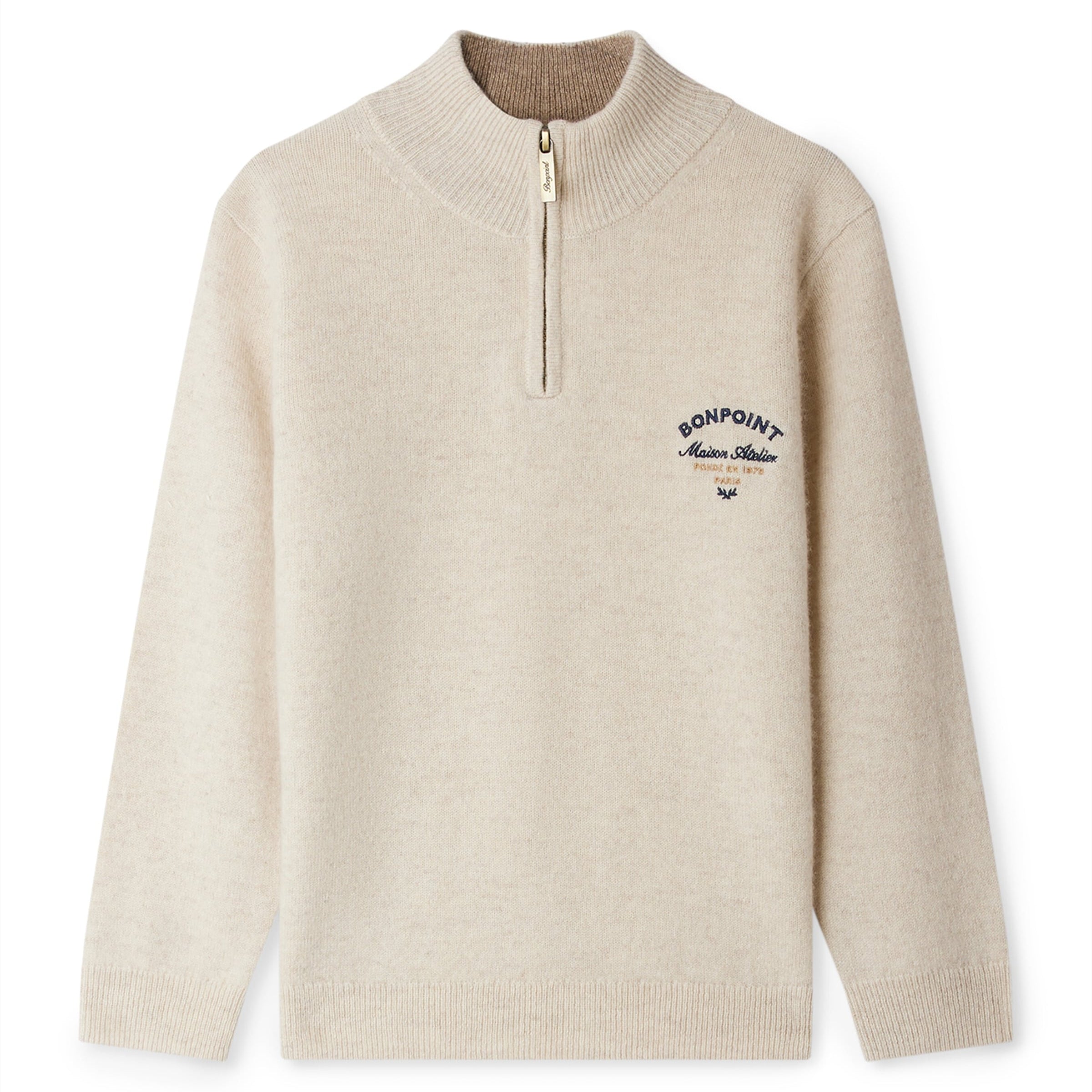 Cashmere Gert Quarter-Zip Sweater (10-14 Years)