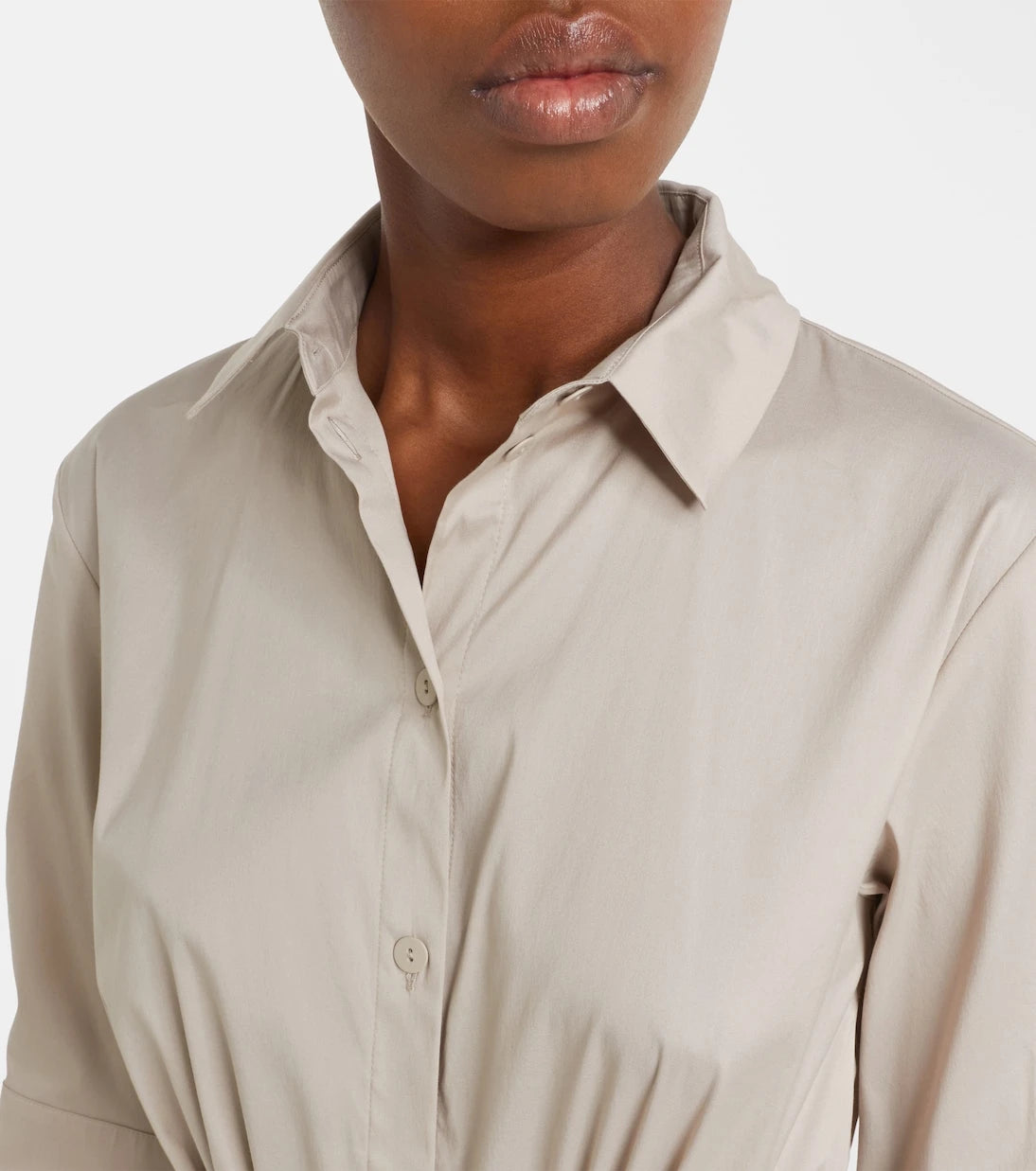 Max Mara - Cognac cotton-blend midi dress