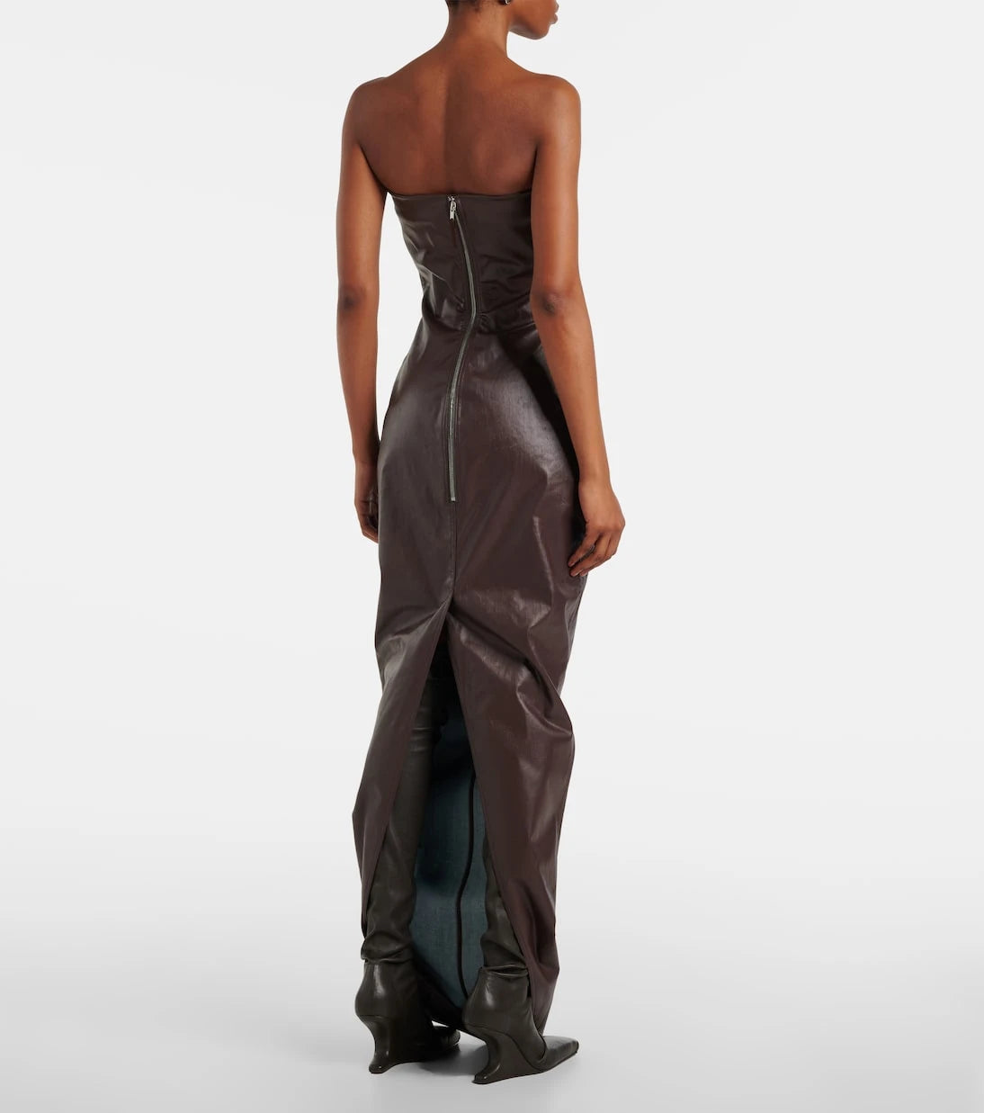 Rick Owens - Denim bustier gown
