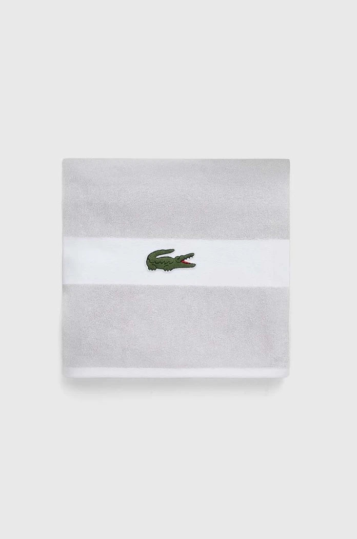 Lacoste L Casual Argent Küçük Pamuklu Havlu 55 x 100 cm