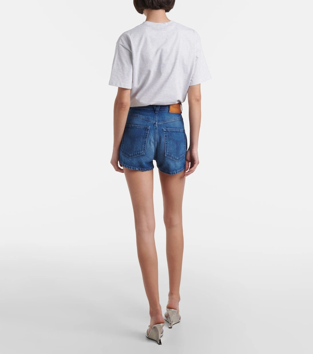 Versace - Faded denim shorts