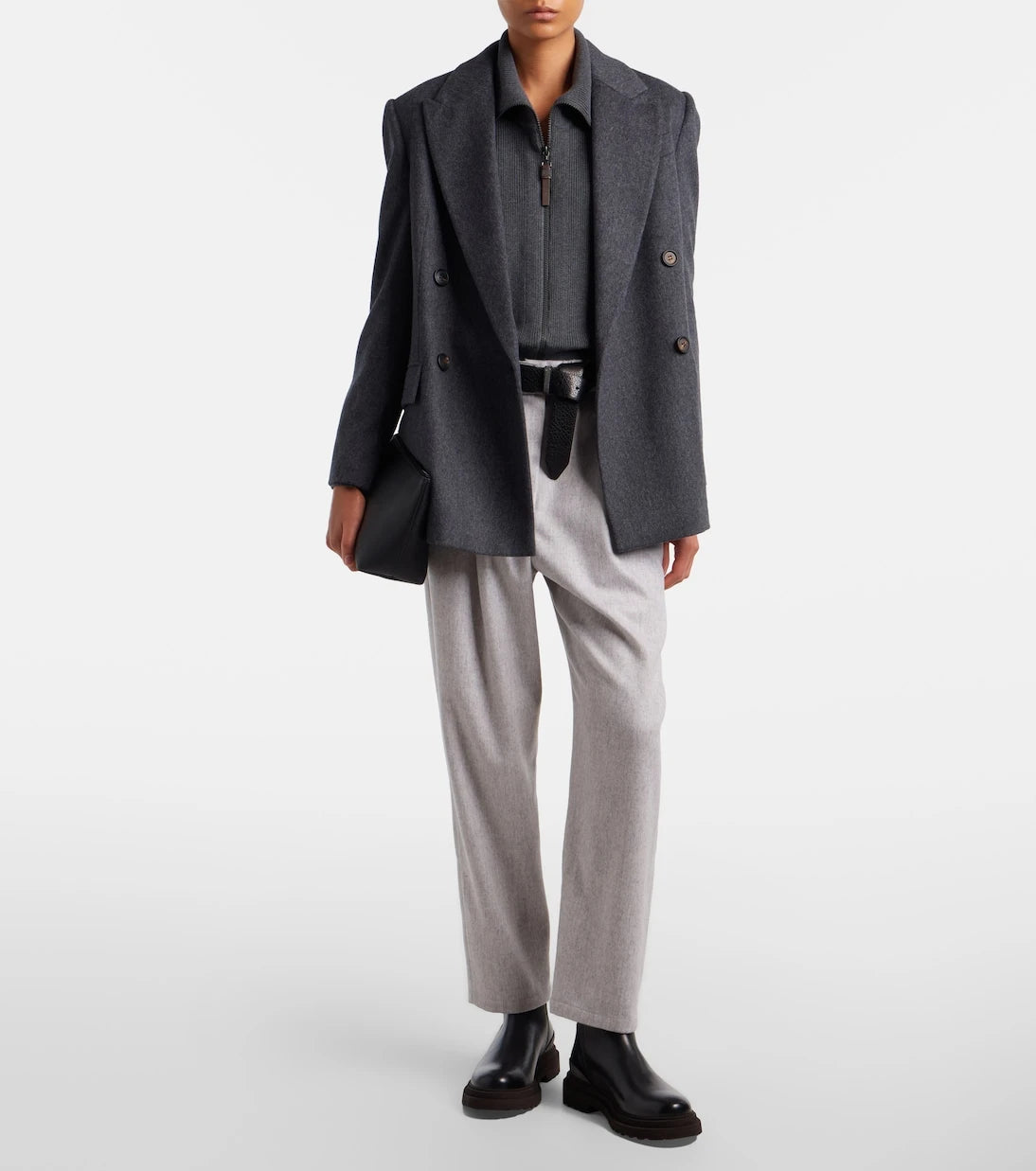Brunello Cucinelli - Monili wool tapered pants