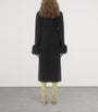 Valentino Black Virgin Wool-Cashmere Belted Coat