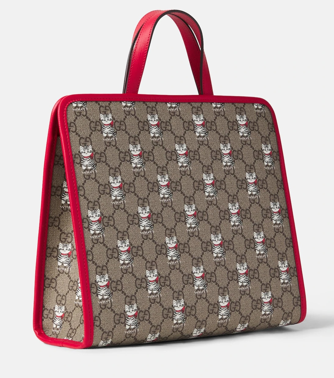 Gucci Kids - GG leather-trimmed canvas tote bag
