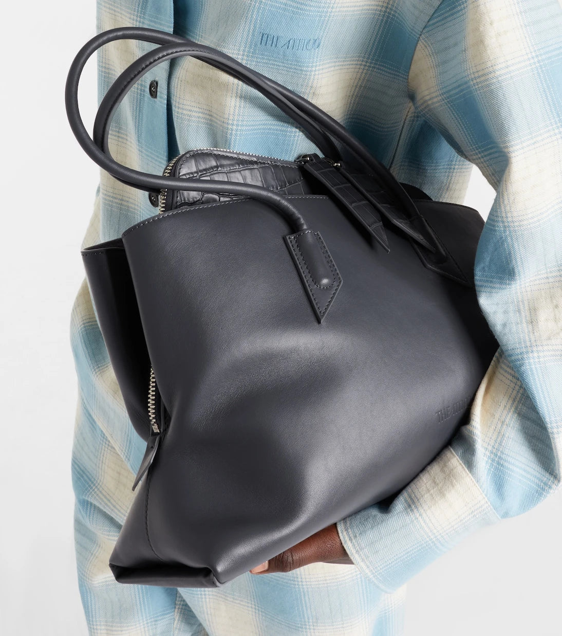 The Attico - La Passeggiata Medium leather tote bag