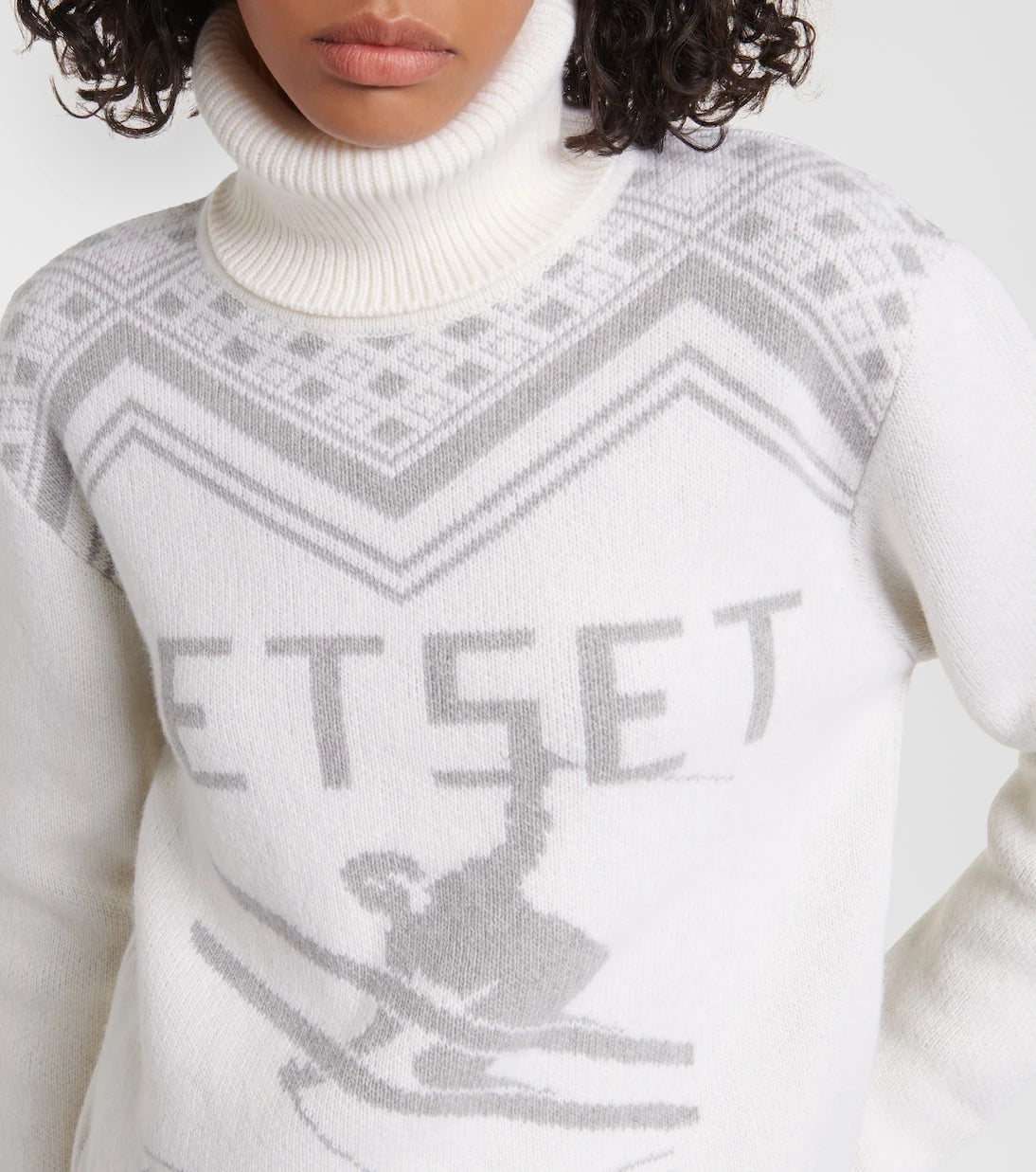 Jet Set - Wool intarsia turtleneck sweater