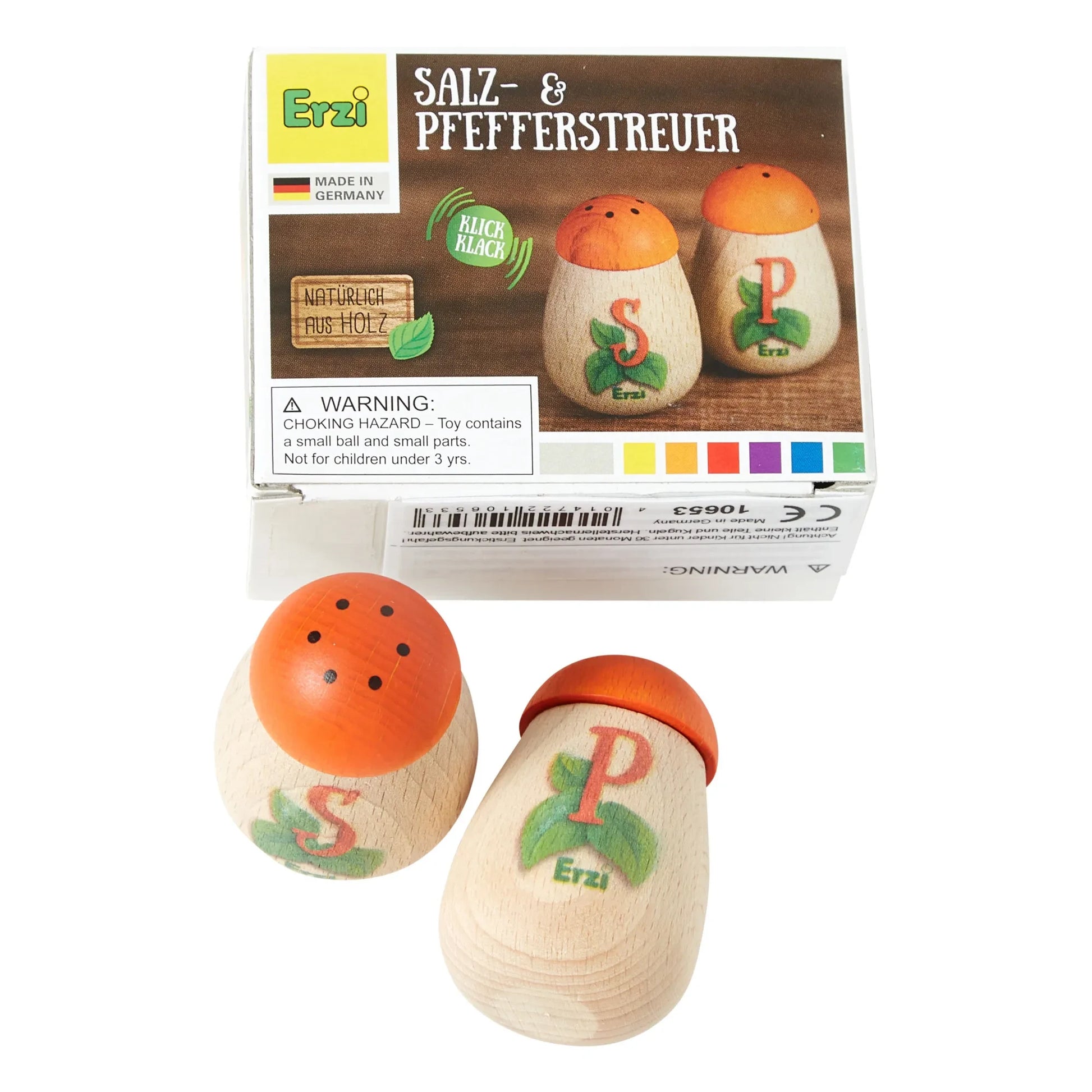 Erzi - Wooden Toy Salt & Pepper Shakers