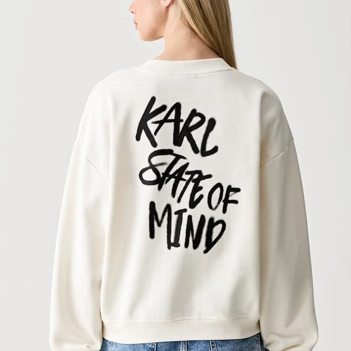 Karl Lagerfeld Jeans Kadın Pamuklu Oversize Sweatshirt
