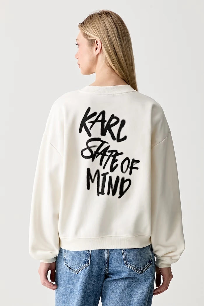 Karl Lagerfeld Jeans Kadın Pamuklu Oversize Sweatshirt