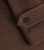Auralee Brown Wool Mosser Soutien Collar Overcoat
