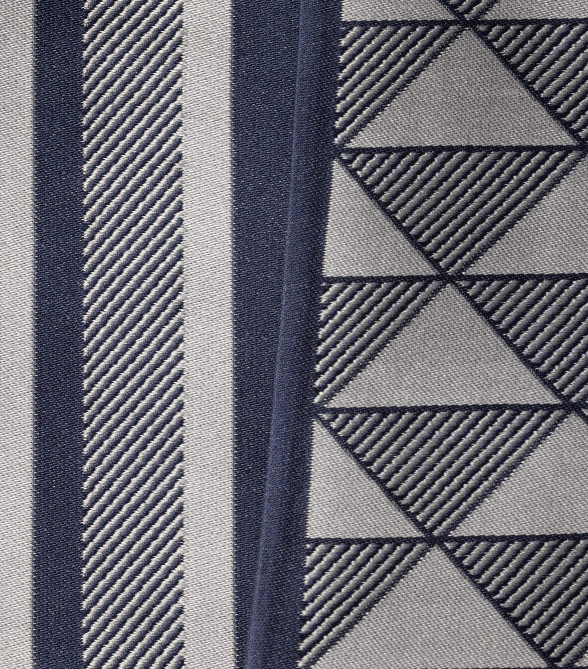 Blue Silk Triangle Skinny Scarf