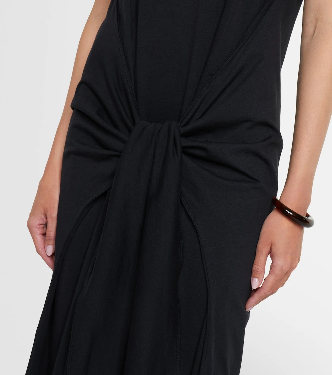 Toteme - Gathered cotton jersey midi dress
