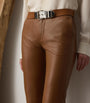 Ralph Lauren Collection Beige Lamb Leather Trousers