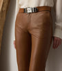 Ralph Lauren Collection Beige Lamb Leather Trousers