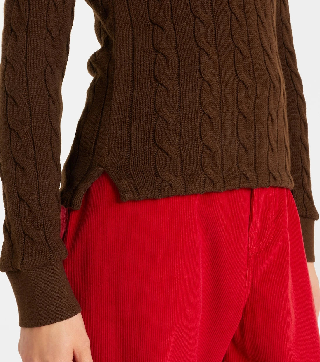 Polo Ralph Lauren - Cable-knit cotton polo sweater