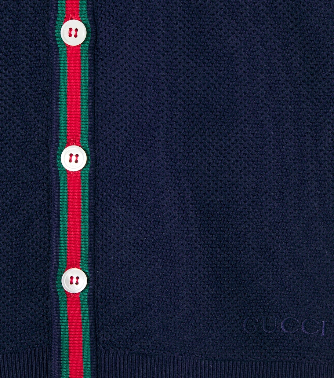 Gucci Kids - Web Stripe cotton-blend cardigan