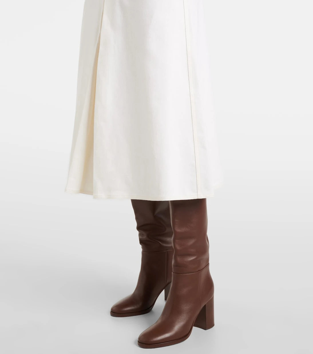 Max Mara - Renoir pleated cotton midi skirt