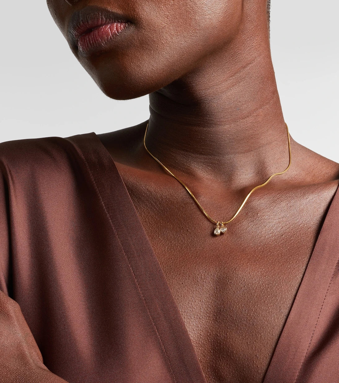 Roxanne First - 14kt gold pendant necklace with diamonds
