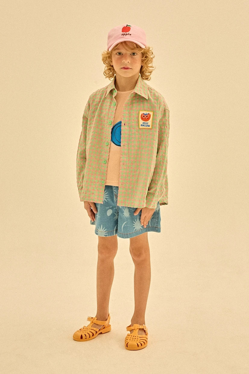 Jellymallow - Logo checked cotton-blend shirt