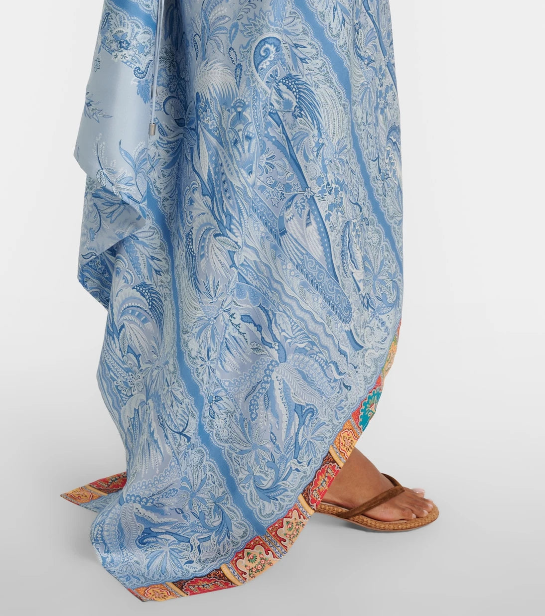 Etro - Paisley asymmetric silk maxi dress