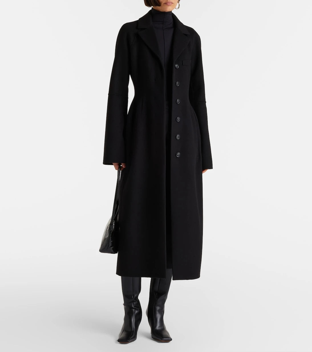 Sportmax - Peplum virgin wool coat