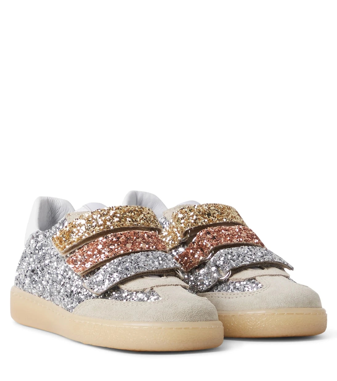 Monnalisa - Glitter suede sneakers
