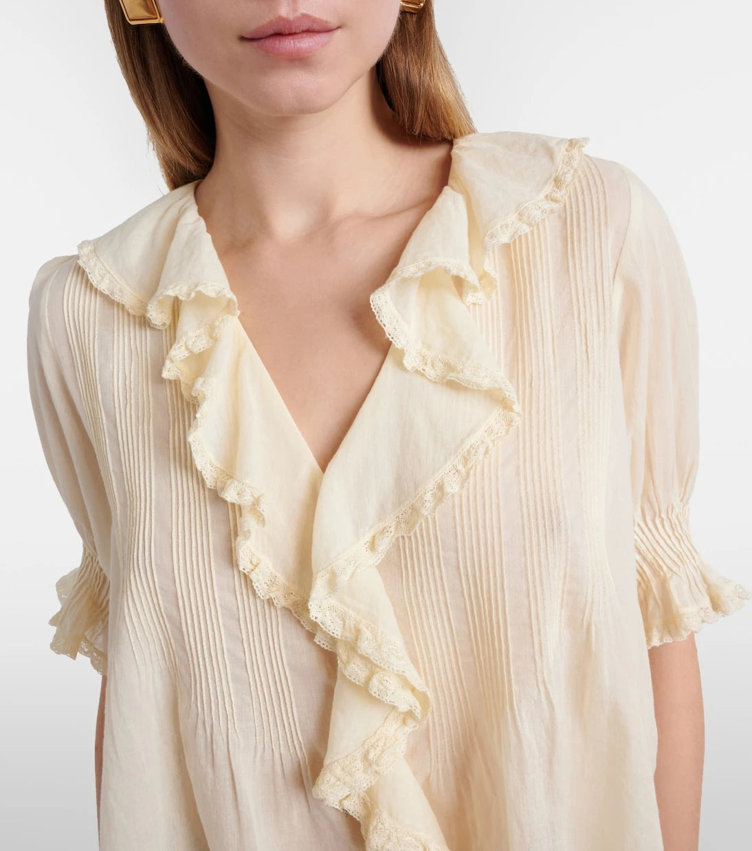 Dôen - Henri ruffled cotton blouse