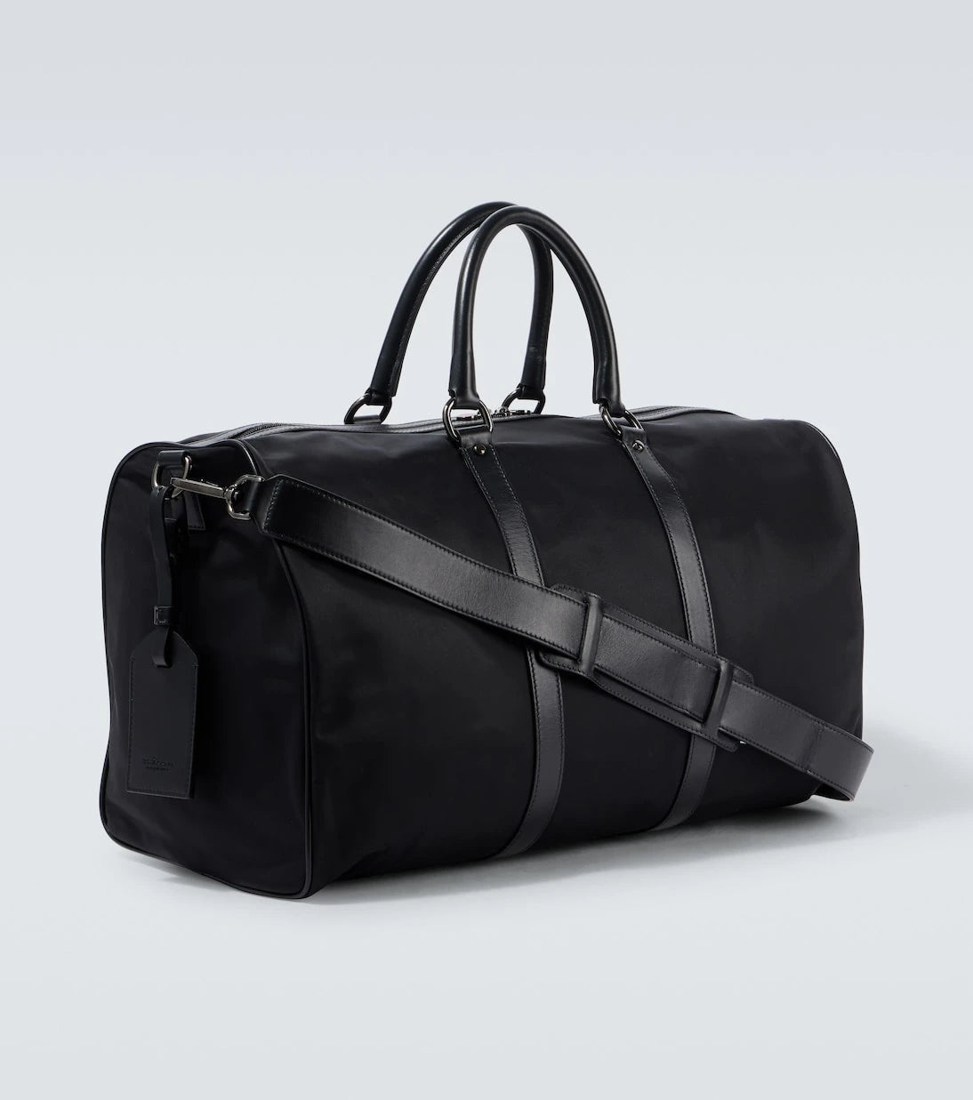 Kiton - Leather-trimmed duffel bag