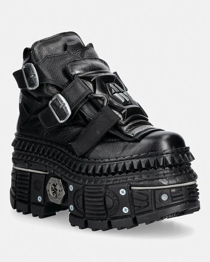 New Rock LUXOR NEGRO, BOX PLANE, TANK CASCO маратонки дамски от кожа
