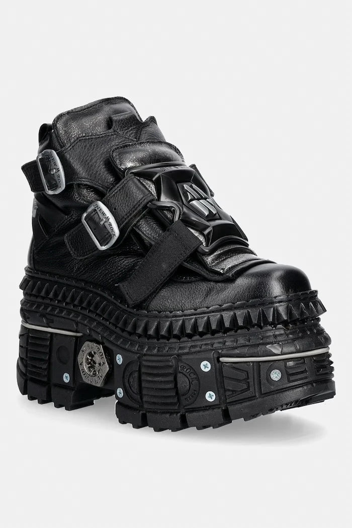 New Rock LUXOR NEGRO, BOX PLANE, TANK CASCO kadın deri spor ayakkabı